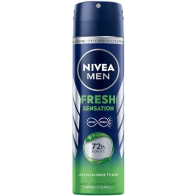 Image de NIVEA MEN Déodorant spray Fresh Sensation (1 x 150 ml), homme fraîcheur 72 h, Anti transpirant parfumé longue durée à la formule INFINIFRESH unique