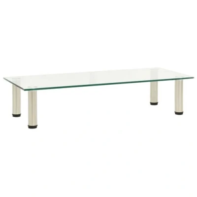 Image de vidaXL Meuble TV Transparent 80x35x17 cm Verre trempé322766