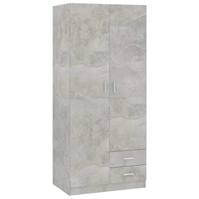 Image de vidaXL Garde robe Gris béton 80x52x180 cm Aggloméré800643