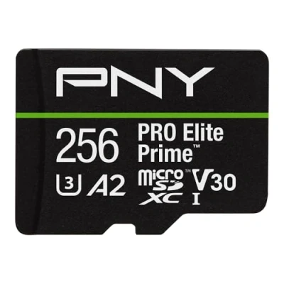 Image de PNY PRO Elite Prime Carte mémoire flash 256 Go A2 / Video Class V30 UHS I U3 Class10 microSDXC