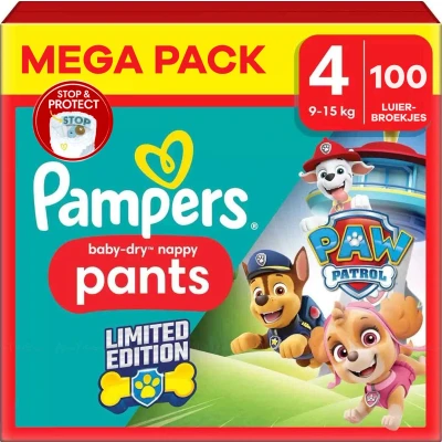 Afbeelding van Pampers Baby Dry Pants Maat 4 Megapack 100 stuks 9/15KG