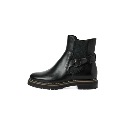 Afbeelding van Tamaris Enkellaarsjes met plateauzool, Dames, Maat: 36, Black Schoenen