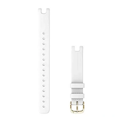 Afbeelding van Garmin Lily Horlogebandje Extra Lang 14mm Wearablebandje Italiaans Leer Wit