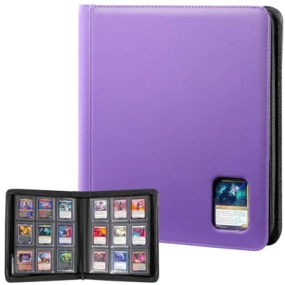 Afbeelding van ProCase Mappen met bovenlader voor kaarten, 324 toploaders, 36 pagina&#039;s 9 vakken per pagina, verzamelkaarten of sportkaarten, 7,6 x 10,2 cm, MTG,
