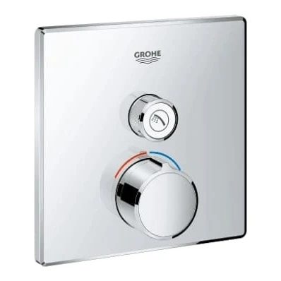 Afbeelding van Grohe Smartcontrol afdekset voor douchekraan vierkant Chroom
