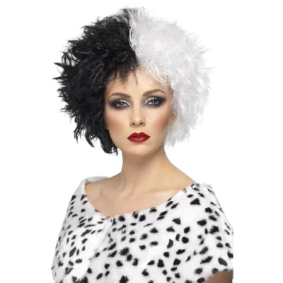 Afbeelding van &quot;Cruella damespruik voor Halloween Verkleedpruik One size&quot;