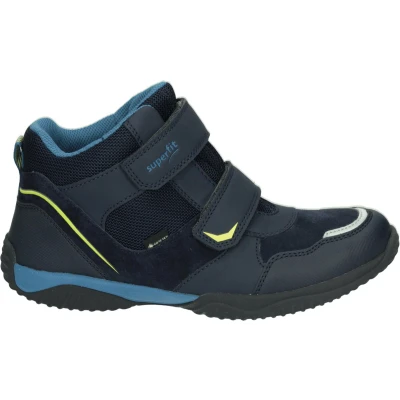 Afbeelding van Superfit Storm Sneakers hoog voor kinderen, Maat: 39, Blau/gelb Leer en textiel