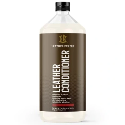 Afbeelding van Leather Expert Glad leer conditioner 1000 ml lederlotion brengt zachtheid en glans leerverzorging voor leren bank, bank galanterie auto onderhoudsproduct zonder