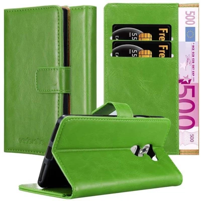 Afbeelding van Cadorabo Hoesje geschikt voor Huawei MATE S in GRAS GROEN Beschermhoes met magnetische sluiting, standfunctie en kaartvakje Book Case Cover Etui