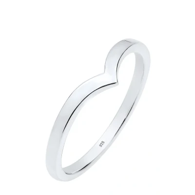 Afbeelding van Elli Basic Vform Ring silvercoloured, Dames, Maat: 54, Silver coloured