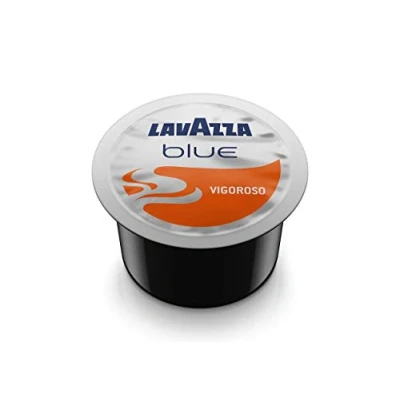 Afbeelding van Lavazza Blue Espresso Vigoroso Arabica en Robusta koffiecapsules, compatibel met blauw koffiezetapparaat, 100 stuks