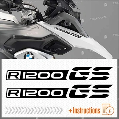 Afbeelding van R 1200 GS stickers compatibel met/vervanging voor BMW Motorrad Adventure motorfiets (zwart)