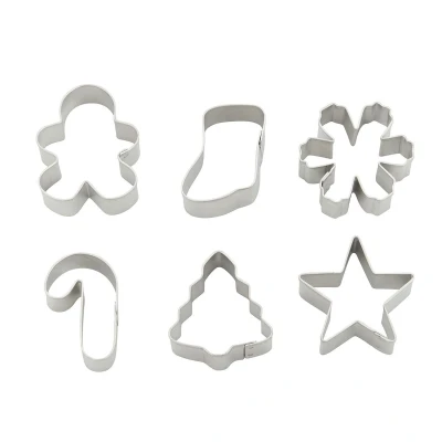 Afbeelding van Wilton Mini Koekjesuitsteker Kerstkrans Set/6