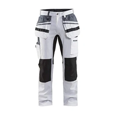 Afbeelding van Blaklader Schilders werkbroek met stretch 1910 1000 Wit/zwart D124