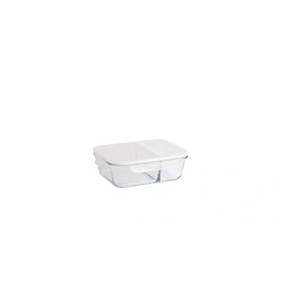 Afbeelding van Pebbly Rectangular 1450 Ml Container With 2 Airtight Compartments