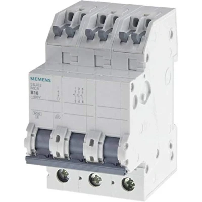 Afbeelding van Zekeringautomaat 3 polig 16 A Siemens 5SJ63166KS