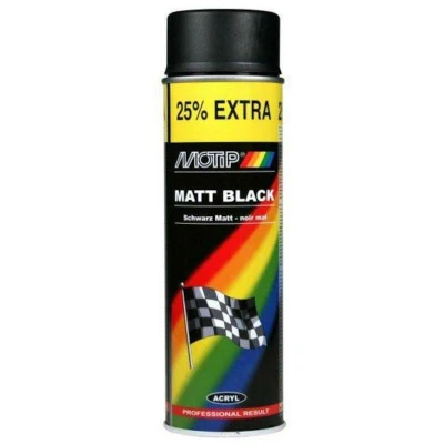Image de Motip Laque Acrylique Noir Mat 500 Ml