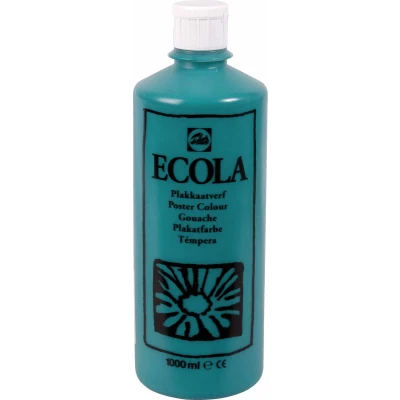 Afbeelding van Talens Ecola plakkaatverf flacon van 1000 ml, donkergroen