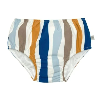 Afbeelding van Lässig Splash &amp; Fun Zwembroekje met luier Waves blue/nature, 07 12 maanden Maat 74/80