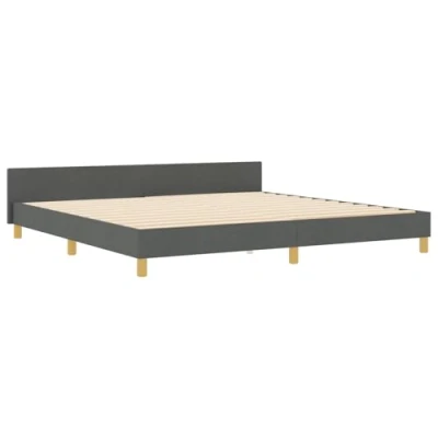 Afbeelding van vidaXL Bed Frame Donkergrijs 200x200 cm Stof