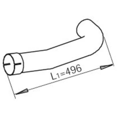Afbeelding van DINEX 48202 Uitlaatpijp 496 Voor 80 Euro 4 (D4)