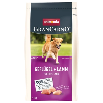 Afbeelding van 1kg animonda GranCarno Adult Gevogelte + Lam droogvoer voor honden