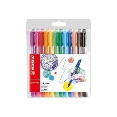 Image de Stabilo pointMax Feutre couleurs assorties encre à l&#039;eau 0.8 mm large pack de 12