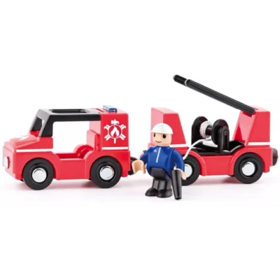 Afbeelding van Woody autoset voor trein brandweer