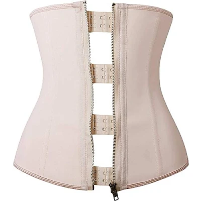 Afbeelding van YIANNA Korset met ritssluiting van latex voor dames, Beige