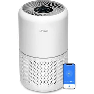 Image de LEVOIT Purificateur d&#039;Air HEPA Intelligent contre Allergie Pollen &amp; Graminée, Purifier jusqu&#039;à 50㎡, Surveille La Qualité de l&#039;Air, Contrôle par App Alexa, 22dB Silencieux, Core 300S