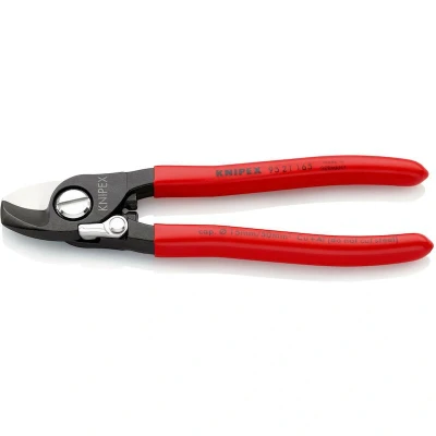 Image de KNIPEX 95 21 165 coupe câble avec ressort d&#039;ouverture plastifié bruni mm