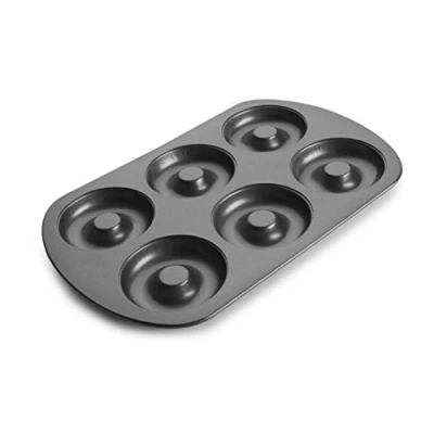 Afbeelding van Ibili 827300 Doughnut bakvorm met antiaanbaklaag, 6 holtes, staal, 8 cm