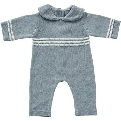 Afbeelding van Byastrup Babypakje Gebreid 45 Cm Blauw