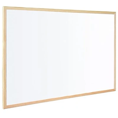 Afbeelding van Bi Office Budget Whiteboard, 90 x 60 cm, met 1 marker, memobord houten frame en niet magnetisch oppervlak