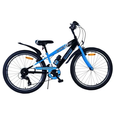 Afbeelding van Volare Sportivo Kinderfiets Jongens 24 inch 7 Speed Zwart Blauw