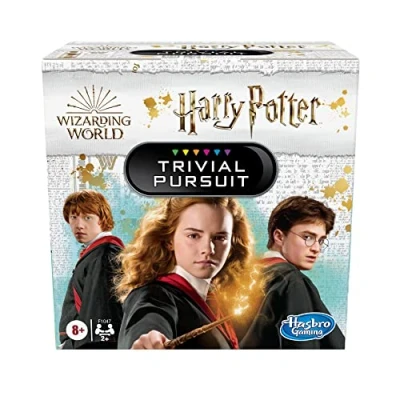 Afbeelding van Hasbro Gaming Trivial Pursuit Harry Potter, Halloween feestcadeaus voor kinderen en meisjes, triviale uitdaging in compacte versie 2 of meer spelers, 600 vragen, vanaf 8 jaar, multi