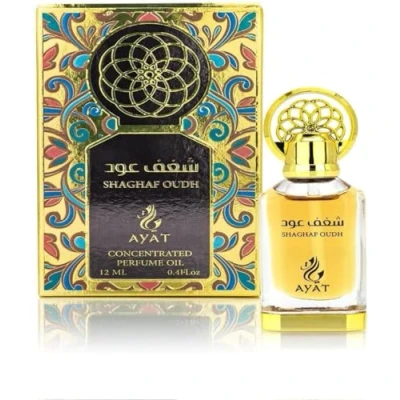Afbeelding van Ayat Perfumes Geurolie 12 ml alcoholvrij parfumextract, hoogwaardige muskus, uniseks, oosters, Arabisch, oud, natuurlijk, barnsteen Dubai geur (Shaghaaf Oud)