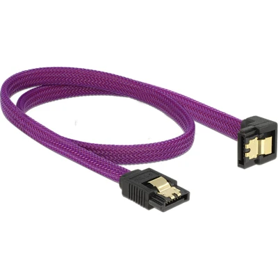 Afbeelding van 0.5 m Sata Kabel 6 Gbps Haaks