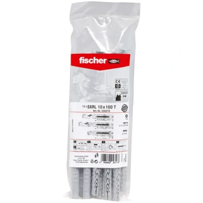 Afbeelding van Fischer 536278 SXRL 10 x 100 T Constructie/kozijnpluggen T40 verzonken schroef verzinkt staal (10st)