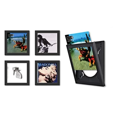 Afbeelding van Show and Listen 17670 Vinyl Lijst Set van 4 Zwart Voor 12 Inch LP Covers