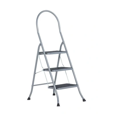 Afbeelding van Altrex Cromato Silver Hoge Beugel Huishoudtrap 3 Treden