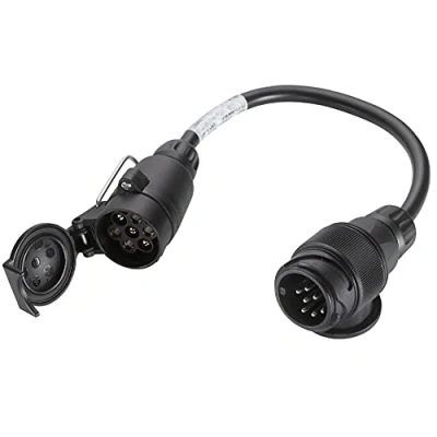 Afbeelding van HELLA Adapterkabel, aanhangerstekker 12V van 13 polig naar 7 Lengte: 250mm Kabel: Kunststof materiaal zwart DIN/ISO: 11446 N Typ/1724 Typ 8JA 005 952 001