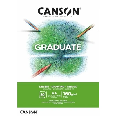 Afbeelding van Tekenblok Canson Graduate Dessin A4 160gr 30vel