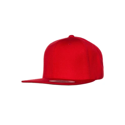 Afbeelding van Flexfit Classic Snapback Cap, muts, unisex pet voor dames en heren, in vele kleuren, Rood, One Size