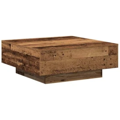 Afbeelding van vidaXL Salontafel Verweerd hout Massief 80 x 31 cm Eenvoudig