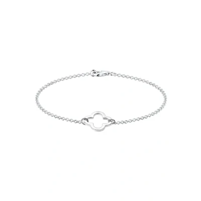 Afbeelding van Elli Clover LEAF Armband silvercoloured, Dames, Maat: 17, Silver coloured