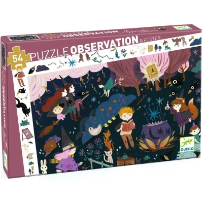 Afbeelding van Djeco puzzel observation tovenaarsleerlingen 54st