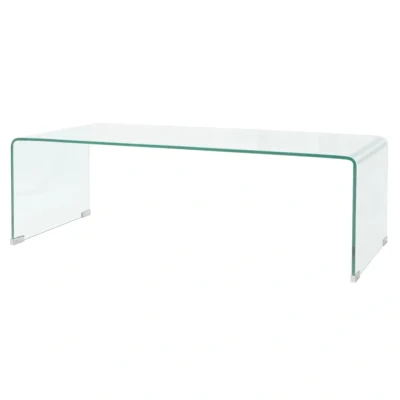 Afbeelding van Salontafel 98x45x30 cm gehard glas transparant