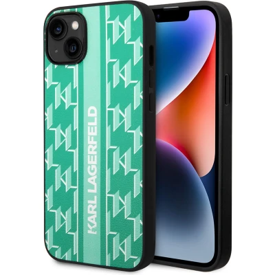 Afbeelding van iPhone 14 Backcase hoesje Karl Lagerfeld Effen Groen TPU (Zacht)