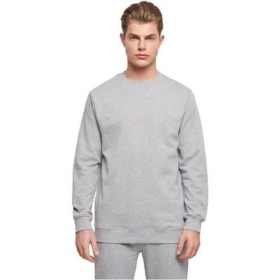 Afbeelding van Basic Crewneck Sweater met ronde hals Heather Grey 5XL